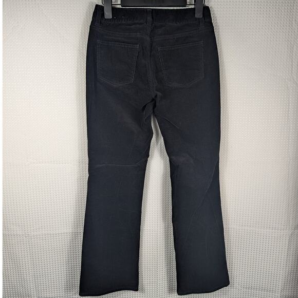Talbots Petites 4P Curvy Fit Black Corduroy Pants Stretch Cotton Blend Mid Rise - Picture 2 of 4